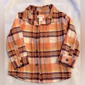NWOT Cat & Jack Peach Flannel - Toddler Girl 18 Month